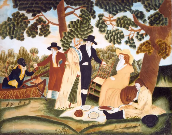 Framed Print : The Picnic, ca. 1800. Creator: Unknown Framed Print : The Picnic, ca. 1800. Creator: Unknown