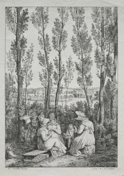 Framed Print : The Picnic. Creator: Charles Philibert Lasteyrie du Saillant (French, 1759-1849) Framed Print : The Picnic. Creator: Charles Philibert Lasteyrie du Saillant (French, 1759-1849)