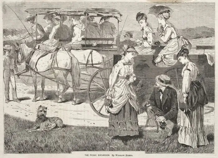 Framed Print : The Picnic Excursion, 1869. Creator: Winslow Homer (American, 1836-1910) Framed Print : The Picnic Excursion, 1869. Creator: Winslow Homer (American, 1836-1910)