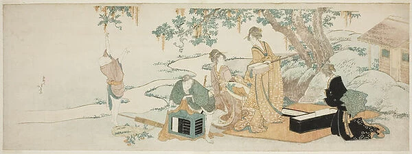 Picnic party, Japan, c. 1801  /  07. Creator: Hokusai