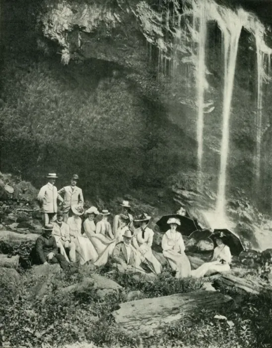Framed Print : A Picnic Party at Maracas Falls, Trinidad, with Sir A. Moloney and Party, 1902 Framed Print : A Picnic Party at Maracas Falls, Trinidad, with Sir A. Moloney and Party, 1902