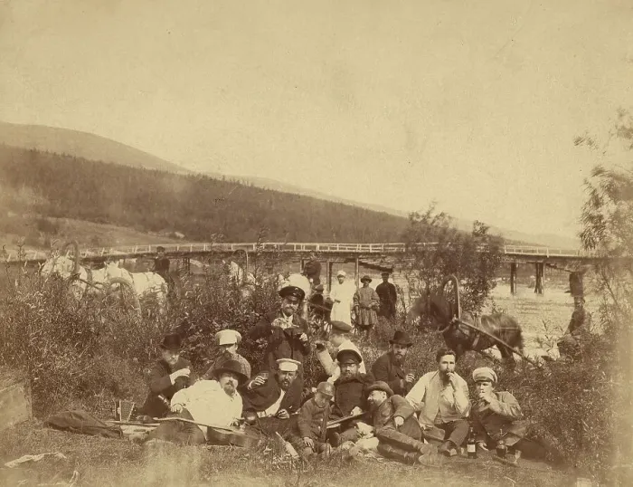 Framed Print : Picnic at the Uspenskii Mine, 1890. Creator: Unknown Framed Print : Picnic at the Uspenskii Mine, 1890. Creator: Unknown