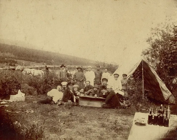 Framed Print : Picnic at the Uspenskii Mine, 1890. Creator: Unknown Framed Print : Picnic at the Uspenskii Mine, 1890. Creator: Unknown