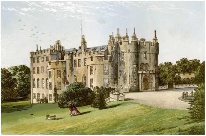 Framed Print : Picton Castle, Pembrokeshire, Wales, home of the Phillips family, c1880 Framed Print : Picton Castle, Pembrokeshire, Wales, home of the Phillips family, c1880