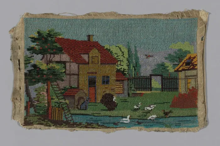 Framed Print : Picture (Beaded), England, 19th century. Creator: Unknown Framed Print : Picture (Beaded), England, 19th century. Creator: Unknown
