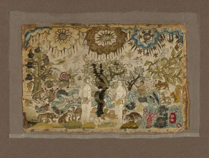Framed Print : Picture (Depicting the Creation), England, 17th century. Creator: Unknown Framed Print : Picture (Depicting the Creation), England, 17th century. Creator: Unknown