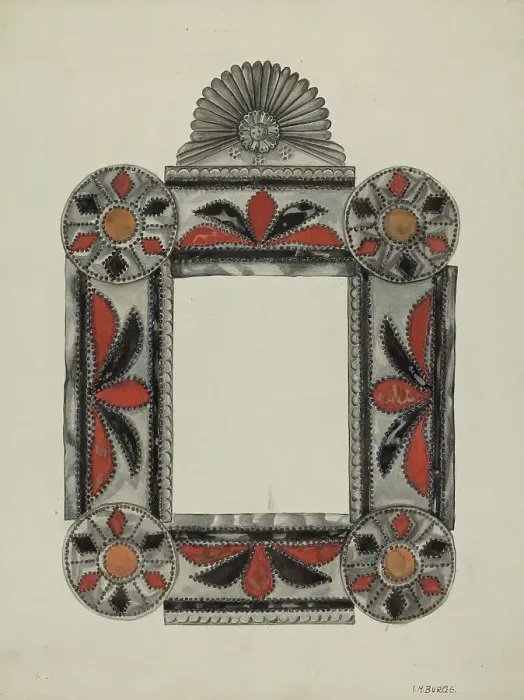 Framed Print : Picture Frame, 1936. Creator: Irene M. Burge Framed Print : Picture Frame, 1936. Creator: Irene M. Burge
