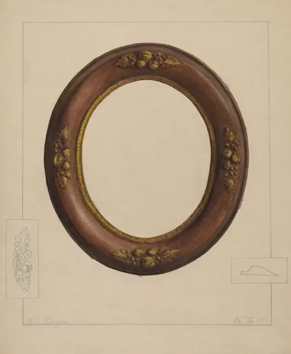Framed Print : Picture Frame, c. 1936. Creator: Manuel G. Runyan