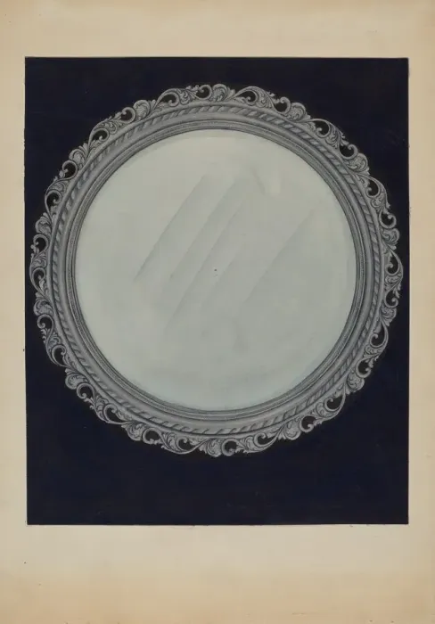 Framed Print : Picture Frame-Carved Wood, c. 1936. Creator: Natalie Simon Framed Print : Picture Frame-Carved Wood, c. 1936. Creator: Natalie Simon