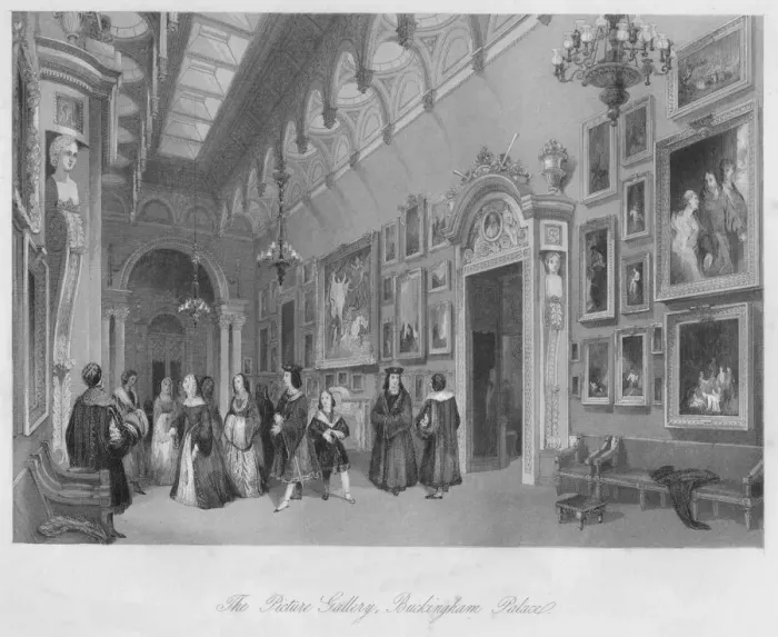 Framed Print : The Picture Gallery, Buckingham Palace, c1841. Artist: Henry Melville Framed Print : The Picture Gallery, Buckingham Palace, c1841. Artist: Henry Melville