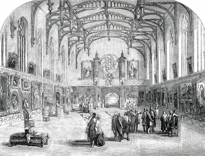 Framed Print : Picture Gallery of the late King of Holland, in the Palace of the Hague, 1850. Creator: Unknown Framed Print : Picture Gallery of the late King of Holland, in the Palace of the Hague, 1850. Creator: Unknown