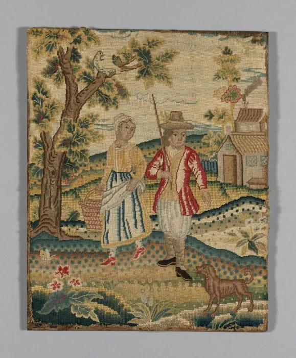 Framed Print : Picture (Needlework), England, c. 1720. Creator: Unknown Framed Print : Picture (Needlework), England, c. 1720. Creator: Unknown