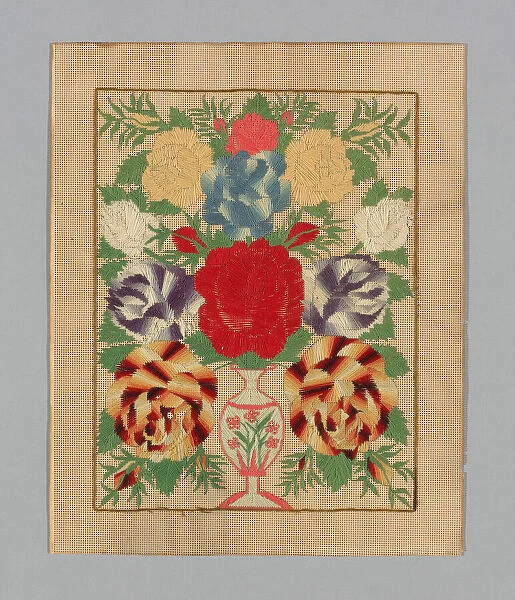 Picture (Unfinished) (Needlework), Europe, 19th century. Creator: Unknown