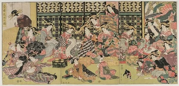 A Picture of the Viewing in the Pleasure Quarters, 1810s. Creator: Kikugawa Eizan (Japanese