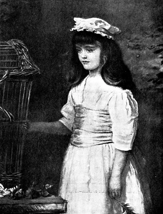 Framed Print : Pictures from the New Gallery: The Empty Cage - Sir John Millais, Bart. R.A. 1895. Creator: George Meisenbach Framed Print : Pictures from the New Gallery: The Empty Cage - Sir John Millais, Bart. R.A. 1895. Creator: George Meisenbach