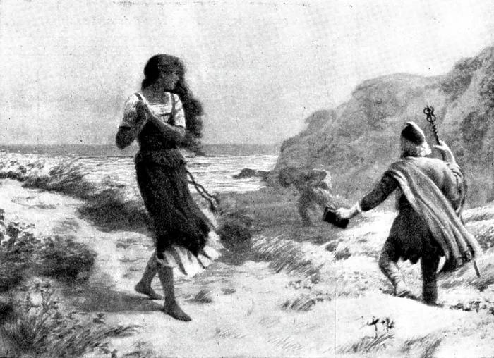 Framed Print : Pictures from the New Gallery: [Scene from] The Tempest...A. Foord Hughes, 1895. Creator: Unknown