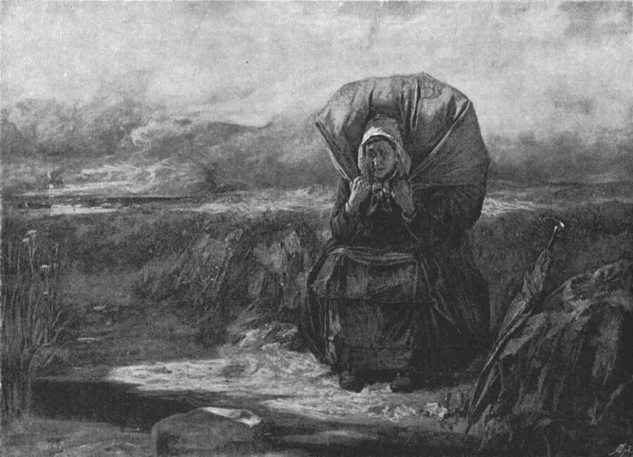 Framed Print : Pictures of the Year- VII, And with the Burden of many years, 1888. Creator: Thomas Faed Framed Print : Pictures of the Year- VII, And with the Burden of many years, 1888. Creator: Thomas Faed