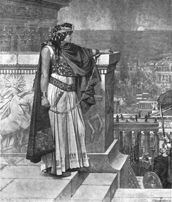 Framed Print : Pictures of the Year- VII, Zenobias last look at Palmyra, 1888. Creator: Herbert Gustave Schmalz Framed Print : Pictures of the Year- VII, Zenobias last look at Palmyra, 1888. Creator: Herbert Gustave Schmalz