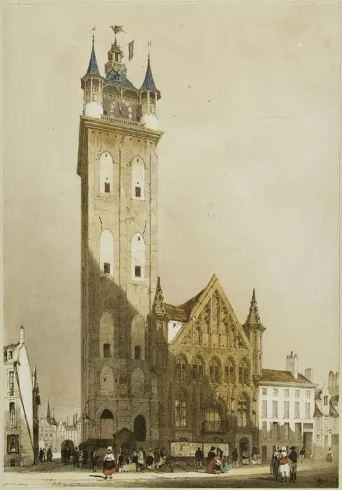 Framed Print : Picturesque Architecture in Paris, Ghent, Antwerp, Touen, etc. 1839 Framed Print : Picturesque Architecture in Paris, Ghent, Antwerp, Touen, etc. 1839