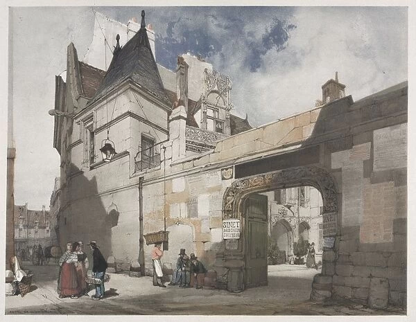 Picturesque Architecture in Paris, Ghent, Antwerp, Rouen: Hotel de Cluny, Paris, 1839