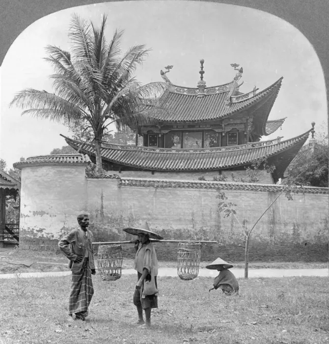 Framed Print : Picturesque Chinese joss house, Bhamo, Burma, 1908. Artist: Stereo Travel Co Framed Print : Picturesque Chinese joss house, Bhamo, Burma, 1908. Artist: Stereo Travel Co