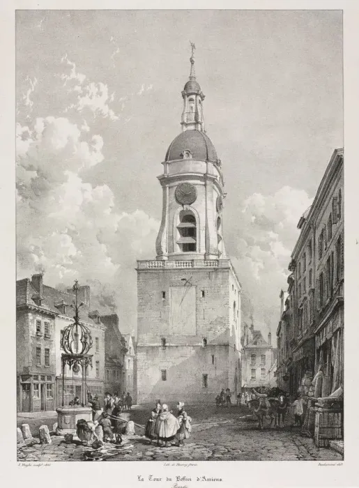 Framed Print : Picturesque and Romantic Travels in Old France, Picardie: The Belfry Tower of Amiens Framed Print : Picturesque and Romantic Travels in Old France, Picardie: The Belfry Tower of Amiens