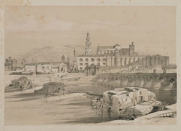 Picturesque Sketches in Spain: Remains of a Roman Bridge on the Guadalquiver, Cordova, 1837
