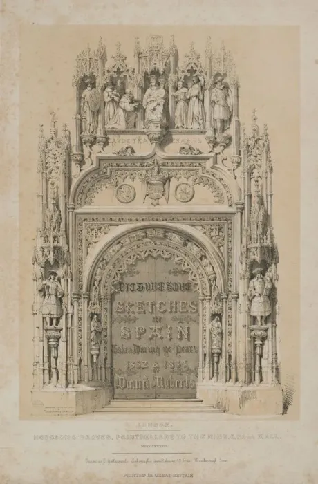 Framed Print : Picturesque Sketches in Spain: Title Page, 1837 Framed Print : Picturesque Sketches in Spain: Title Page, 1837