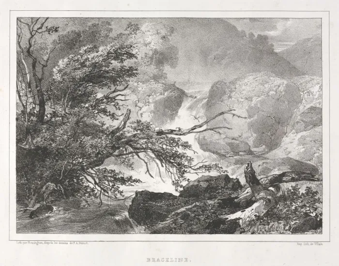Framed Print : Picturesque Views of Scotland: Brackline, 1826. Creator: Richard Parkes Bonington (British Framed Print : Picturesque Views of Scotland: Brackline, 1826. Creator: Richard Parkes Bonington (British
