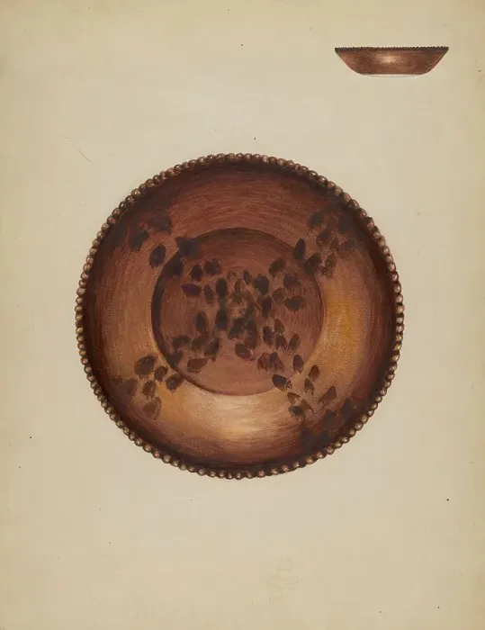 Framed Print : Pie Plate, 1936. Creator: Anna Aloisi Framed Print : Pie Plate, 1936. Creator: Anna Aloisi