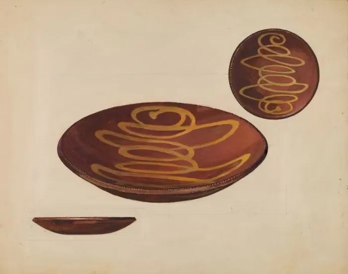Framed Print : Pie Plate, c. 1936. Creator: Rolland Livingstone Framed Print : Pie Plate, c. 1936. Creator: Rolland Livingstone