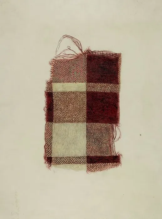 Framed Print : Piece of Homespun Wool, c. 1938. Creator: Hugh Clarke Framed Print : Piece of Homespun Wool, c. 1938. Creator: Hugh Clarke