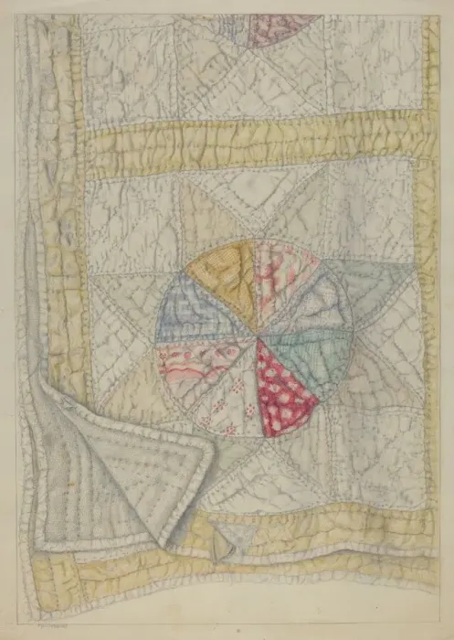 Framed Print : Pieced Quilt - Star Pattern, c. 1938. Creator: Maud M Holme Framed Print : Pieced Quilt - Star Pattern, c. 1938. Creator: Maud M Holme