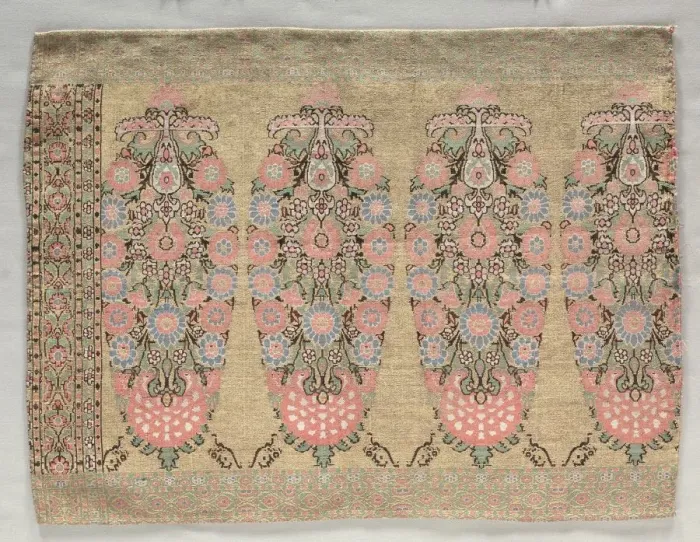 Framed Print : Two Pieces from a Scarf, 1700s. Creator: Unknown Framed Print : Two Pieces from a Scarf, 1700s. Creator: Unknown