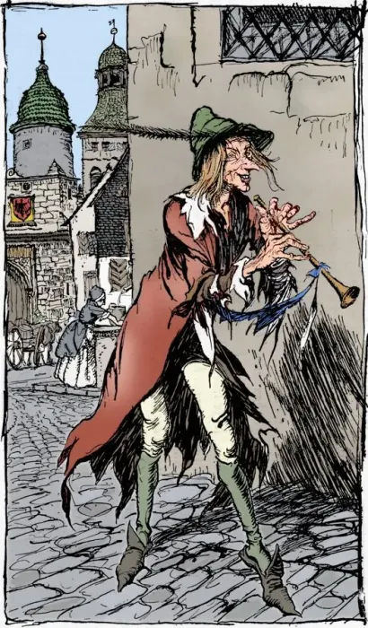 Framed Print : The Pied Piper of Hamelin, (1934). Artist: Arthur Rackham Framed Print : The Pied Piper of Hamelin, (1934). Artist: Arthur Rackham