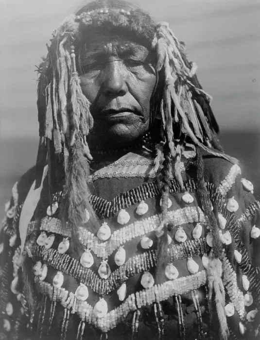 Framed Print : Piegan woman, c1910. Creator: Edward Sheriff Curtis Framed Print : Piegan woman, c1910. Creator: Edward Sheriff Curtis