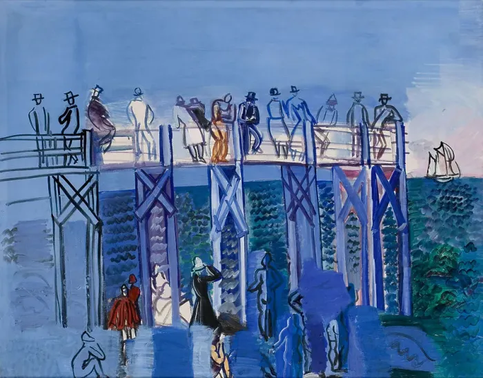 Framed Print : The Pier and the Beach at Le Havre. Creator: Dufy, Raoul (1877-1953) Framed Print : The Pier and the Beach at Le Havre. Creator: Dufy, Raoul (1877-1953)