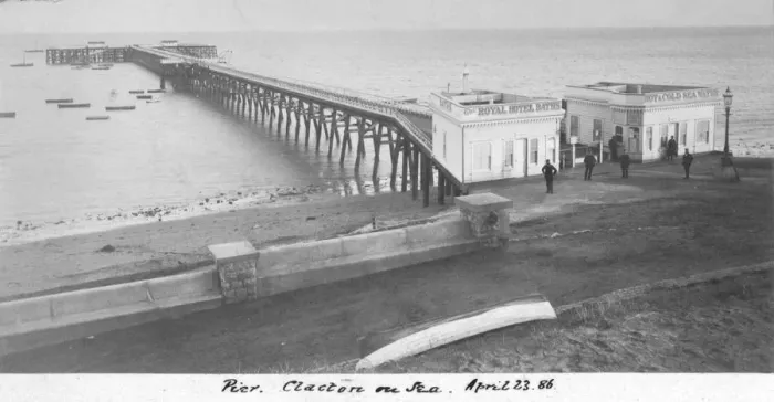 Framed Print : Pier Clacton on Sea, April 23 1886 Framed Print : Pier Clacton on Sea, April 23 1886
