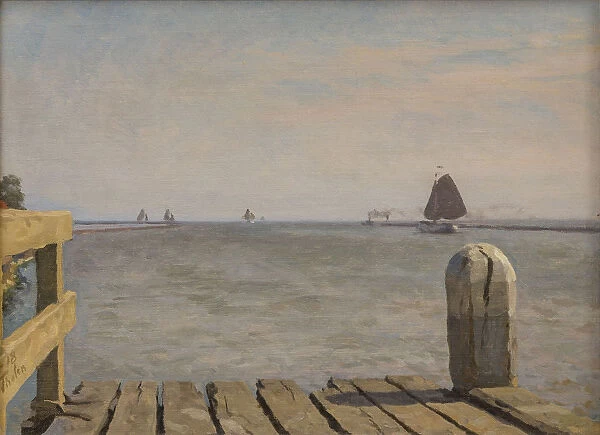 Pier in Enkhuizen, 1918. Creator: Tholen, Willem Bastiaan (1860-1931)