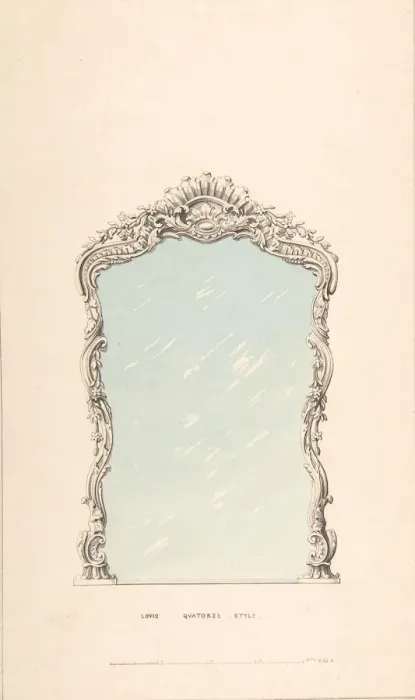 Framed Print : Pier Glasses, 1850-1904. Creator: Robert William Hume Framed Print : Pier Glasses, 1850-1904. Creator: Robert William Hume