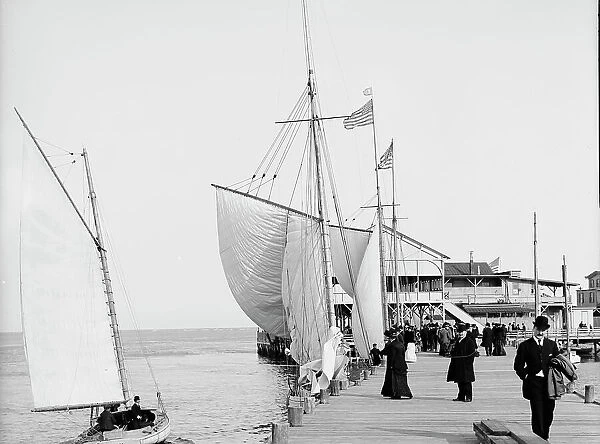 Pier at the inlet, Atlantic City, N.J. c1905. Creator: Unknown