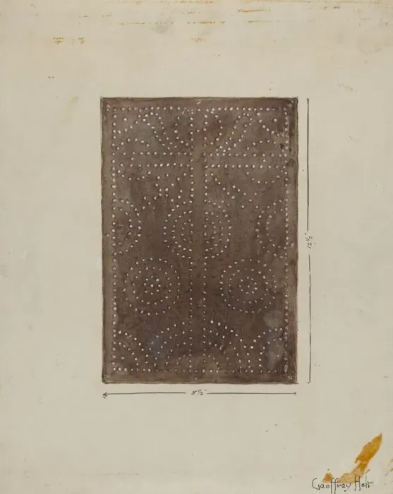 Framed Print : Pierced Metal Screen from Confessional, c. 1936. Creator: Geoffrey Holt Framed Print : Pierced Metal Screen from Confessional, c. 1936. Creator: Geoffrey Holt