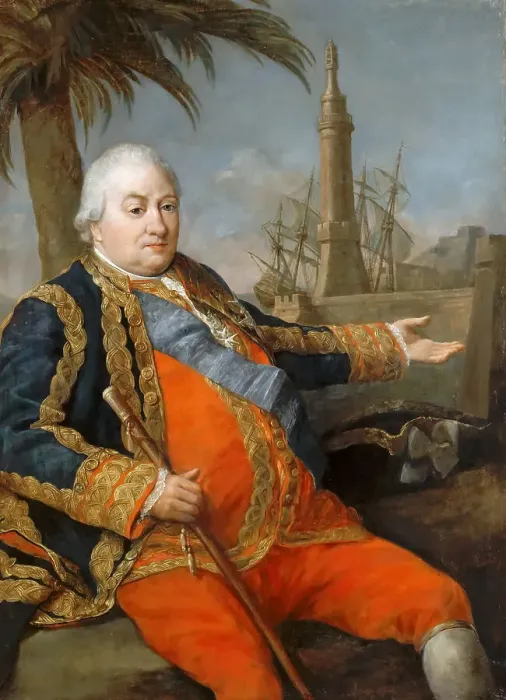 Framed Print : Pierre Andre de Suffren de Saint Tropez (1729-1788). Artist: Batoni, Pompeo Girolamo (1708-1787) Framed Print : Pierre Andre de Suffren de Saint Tropez (1729-1788). Artist: Batoni, Pompeo Girolamo (1708-1787)