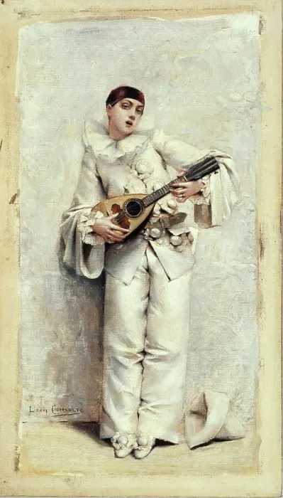 Framed Print : Pierrot, 1884. Creator: Leon Francois Comerre Framed Print : Pierrot, 1884. Creator: Leon Francois Comerre