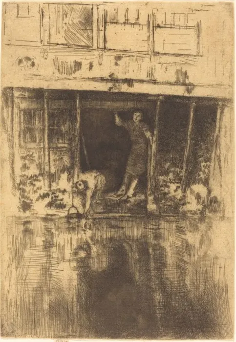 Framed Print : Pierrot, 1889. Creator: James Abbott McNeill Whistler Framed Print : Pierrot, 1889. Creator: James Abbott McNeill Whistler