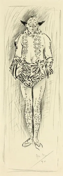 Framed Print : Pierrot, 1895. Creator: Philip William May Framed Print : Pierrot, 1895. Creator: Philip William May