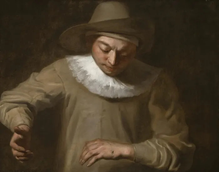 Framed Print : Pierrot Catching a Fly, 1740 / 50. Creator: Attributed to Philippe Mercier Framed Print : Pierrot Catching a Fly, 1740 / 50. Creator: Attributed to Philippe Mercier