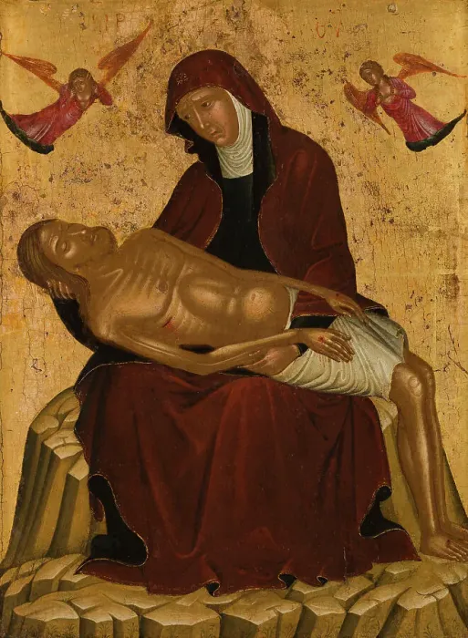 Framed Print : Pieta, between 1450 and 1500. Creator: Creto-Venetian School Framed Print : Pieta, between 1450 and 1500. Creator: Creto-Venetian School
