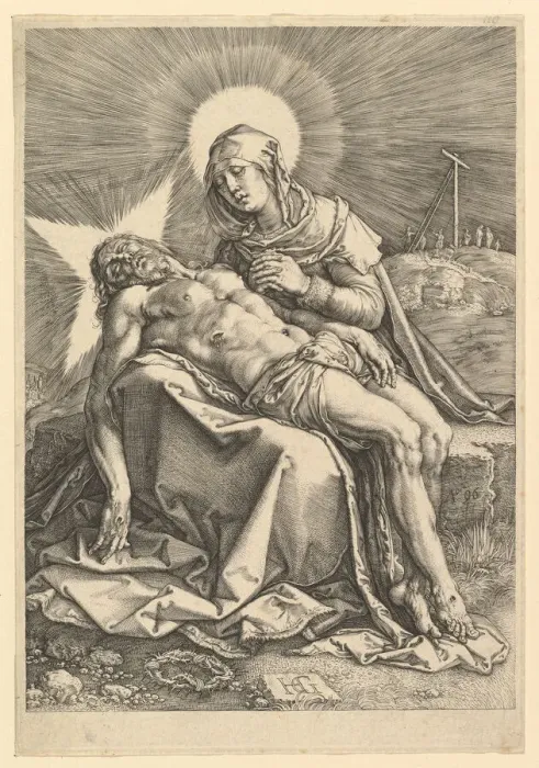 Framed Print : Pieta, 1596. Creator: Hendrik Goltzius Framed Print : Pieta, 1596. Creator: Hendrik Goltzius