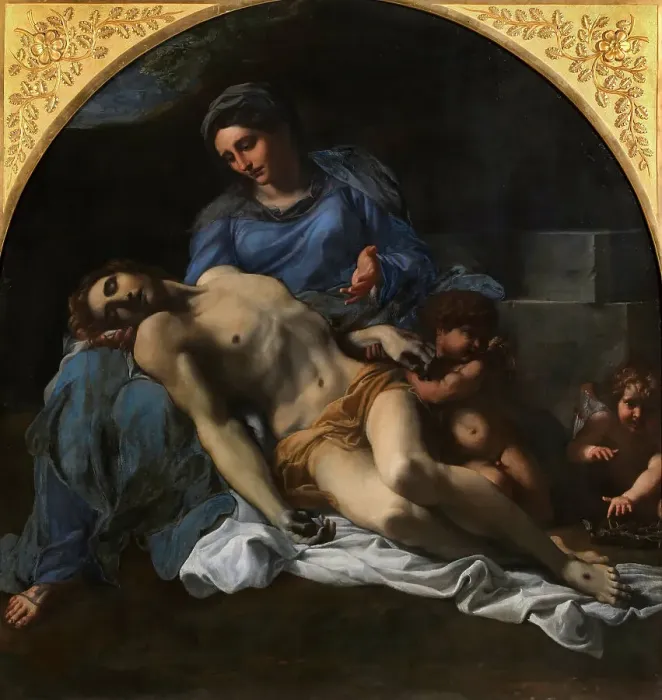 Framed Print : Pietà, 1600. Creator: Carracci, Annibale (1560-1609) Framed Print : Pietà, 1600. Creator: Carracci, Annibale (1560-1609)